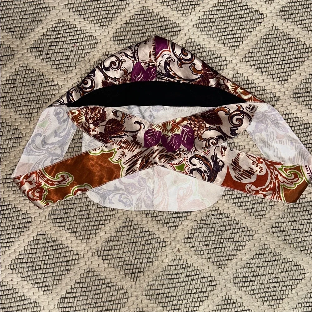 Beautiful Patterned Design Satin Bonnet - Evolve